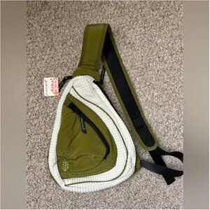 Free People NWT Cold Shoulder Sling Bag crossbody olive green